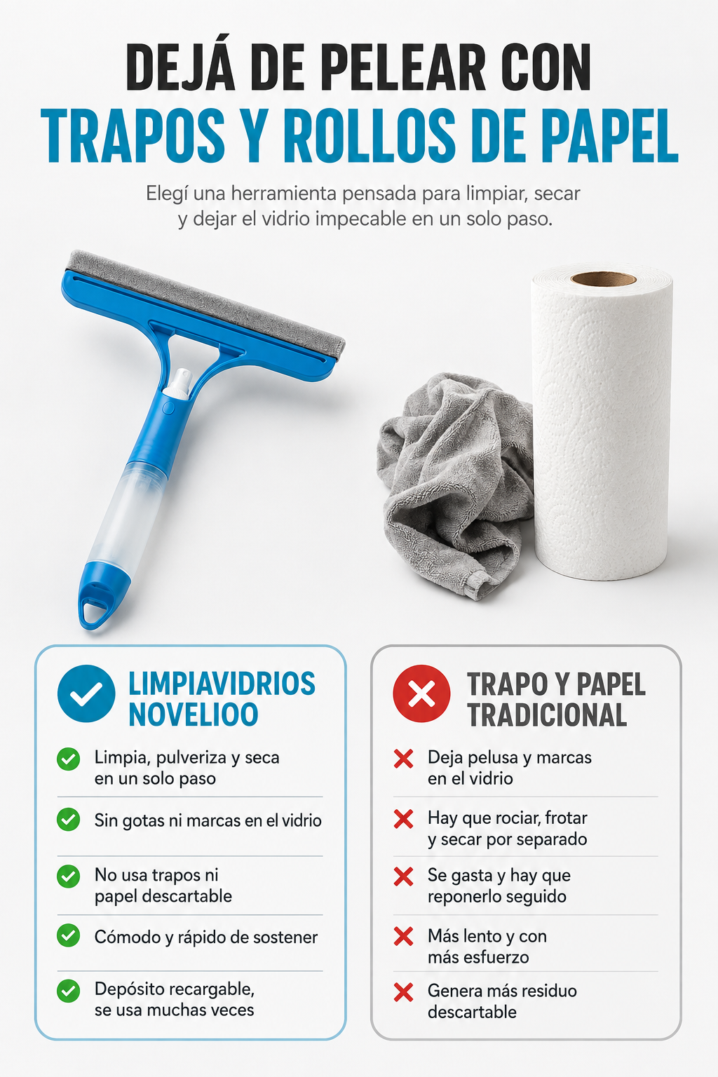 Limpia vidrios multifuncional